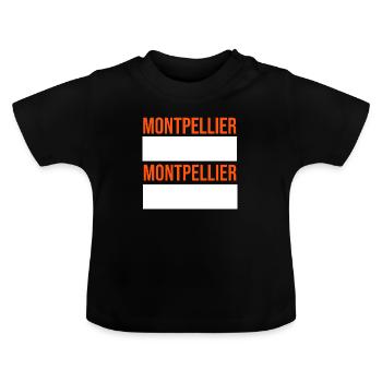 Montpellier I Montpellier I T-Shirt - Baby Bio-T-Shirt mit Rundhals - Schwarz - Vorne