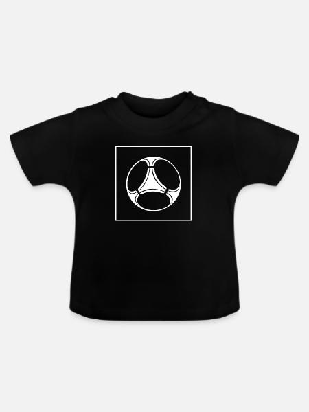Fußball Soccer - Baby Bio-T-Shirt mit Rundhals - Schwarz