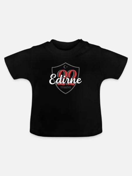 Edirne - Baby Bio-T-Shirt mit Rundhals - Schwarz