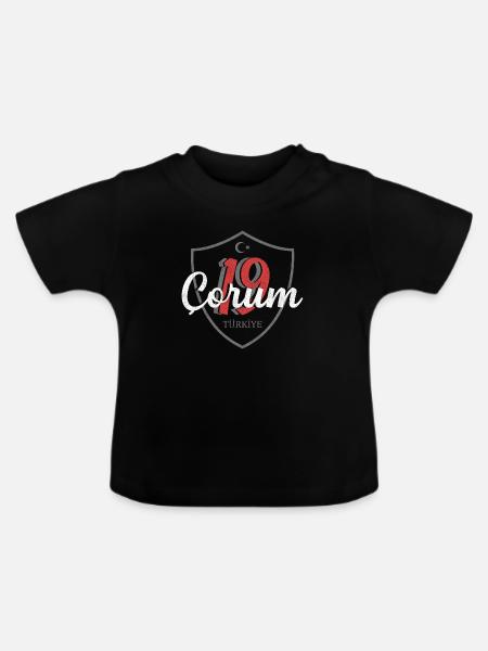 Çorum - Baby Bio-T-Shirt mit Rundhals - Schwarz