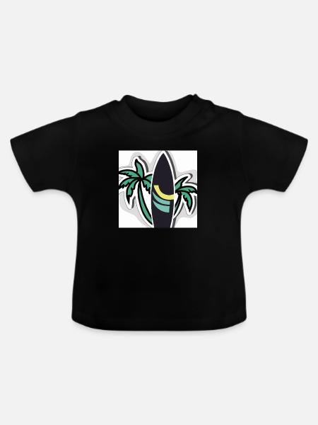 Abenteuer auf See - Baby Bio-T-Shirt mit Rundhals - Schwarz