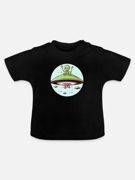 Doodo der Außerirdische - Baby Bio-T-Shirt mit Rundhals - Schwarz