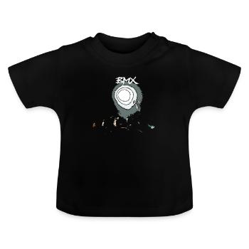 bmx race racing vtt motocross mtb bike rad - T-shirt bio col rond Bébé - noir - Devant
