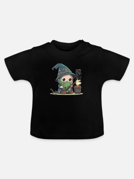 Die Kraft der Technologie - Baby Bio-T-Shirt mit Rundhals - Schwarz
