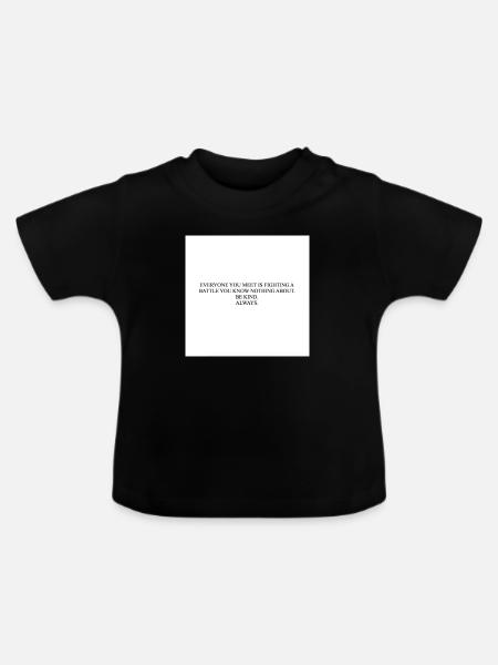 BE KIND ALWAYS - Baby Bio-T-Shirt mit Rundhals - Schwarz