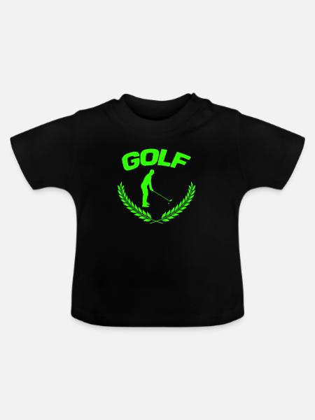 Golf game - Baby Bio-T-Shirt mit Rundhals - Schwarz