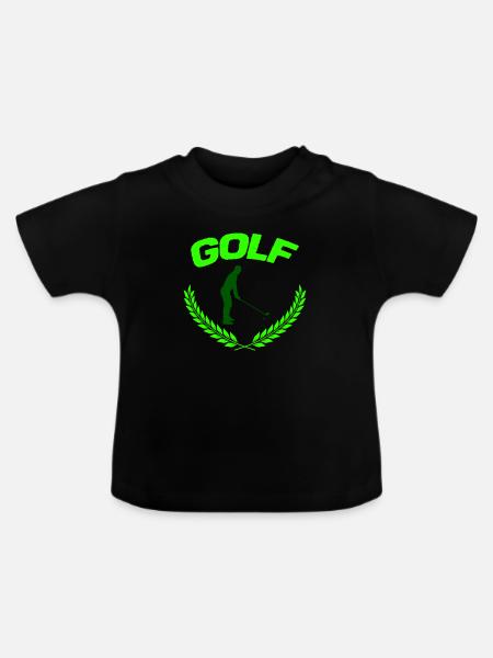 Golf game - Baby Bio-T-Shirt mit Rundhals - Schwarz