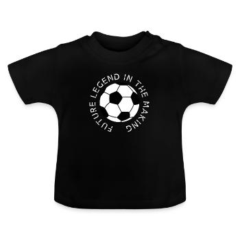 Future Football Legend - Fußballer-Legende - Baby Bio-T-Shirt mit Rundhals - Schwarz - Vorne