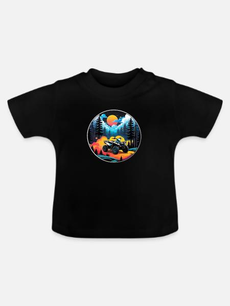 Quad & Offroad - Baby Bio-T-Shirt mit Rundhals - Schwarz
