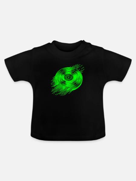 LP Vinyl - Baby Bio-T-Shirt mit Rundhals - Schwarz