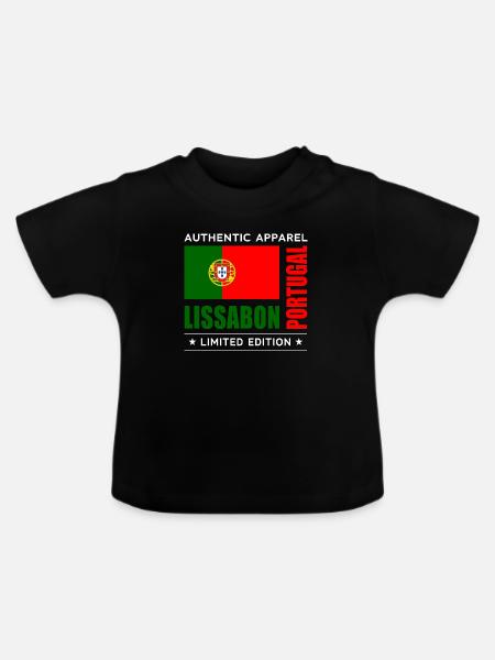 Lissabon - Baby Bio-T-Shirt mit Rundhals - Schwarz