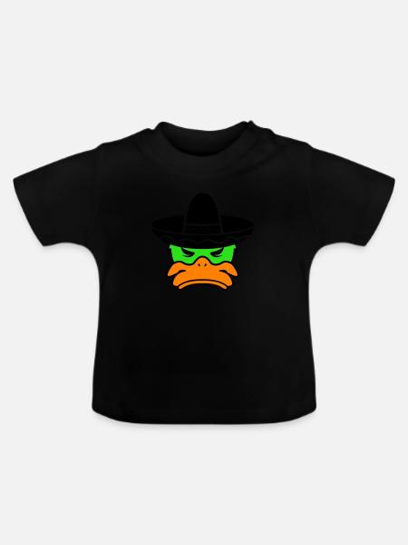 mexico duck 02 - Baby Bio-T-Shirt mit Rundhals - Schwarz