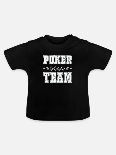 poker team - Baby Bio-T-Shirt mit Rundhals - Schwarz