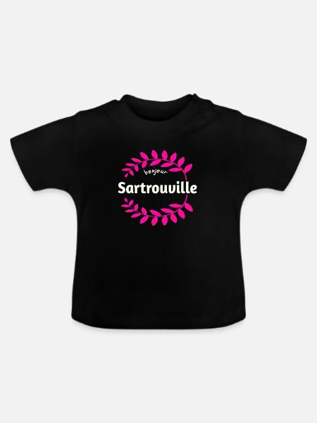 Frankreich - Baby Bio-T-Shirt mit Rundhals - Schwarz