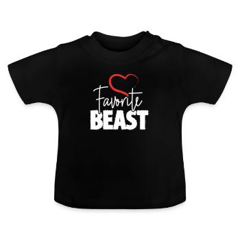 Favorite Beast - Baby Bio-T-Shirt mit Rundhals - Schwarz - Vorne