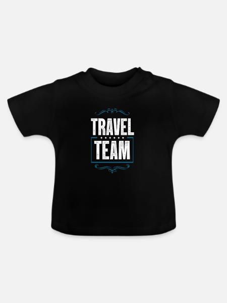 Travel Team - Baby Bio-T-Shirt mit Rundhals - Schwarz