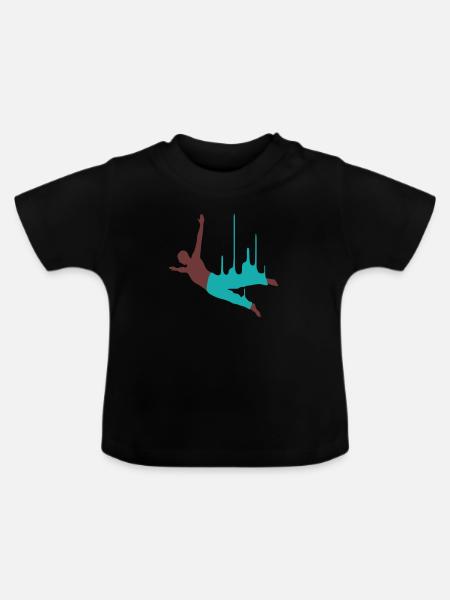 basejumper_2f - Baby Bio-T-Shirt mit Rundhals - Schwarz