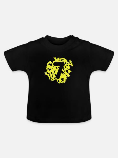 numero7 2211 - Baby Bio-T-Shirt mit Rundhals - Schwarz
