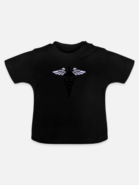 Caduceus - Baby Bio-T-Shirt mit Rundhals - Schwarz
