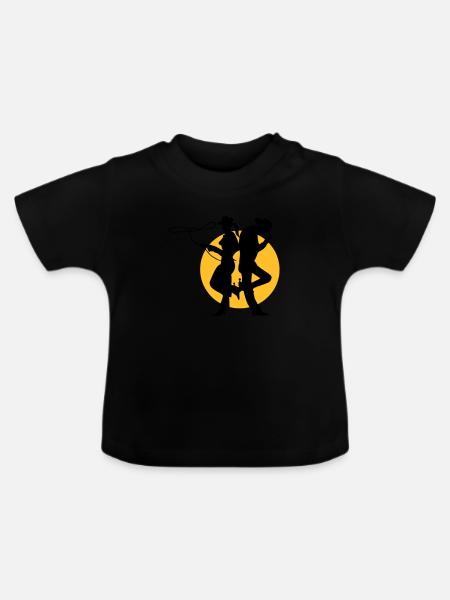 sheriff - Baby Bio-T-Shirt mit Rundhals - Schwarz