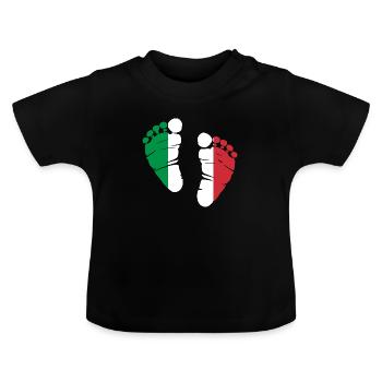 Italien Rom Geschenk Heimat - Baby Bio-T-Shirt mit Rundhals - Schwarz - Vorne