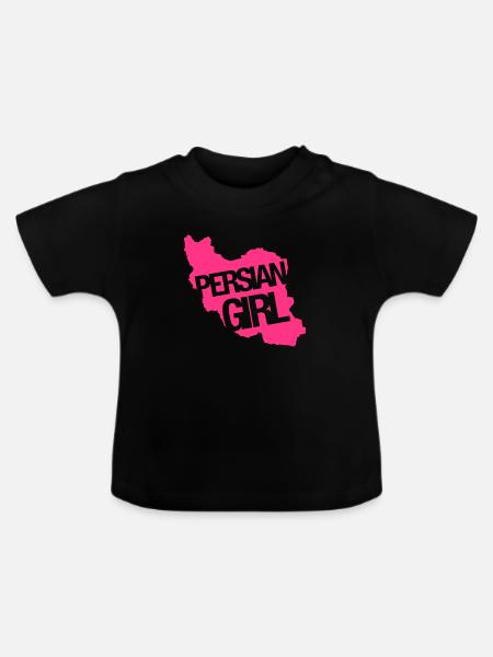 persian_girl_ko1 - Baby Bio-T-Shirt mit Rundhals - Schwarz