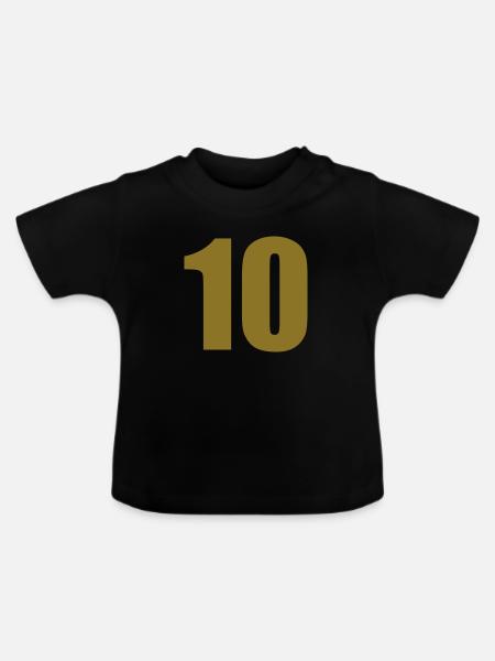 10 - Baby Bio-T-Shirt mit Rundhals - Schwarz