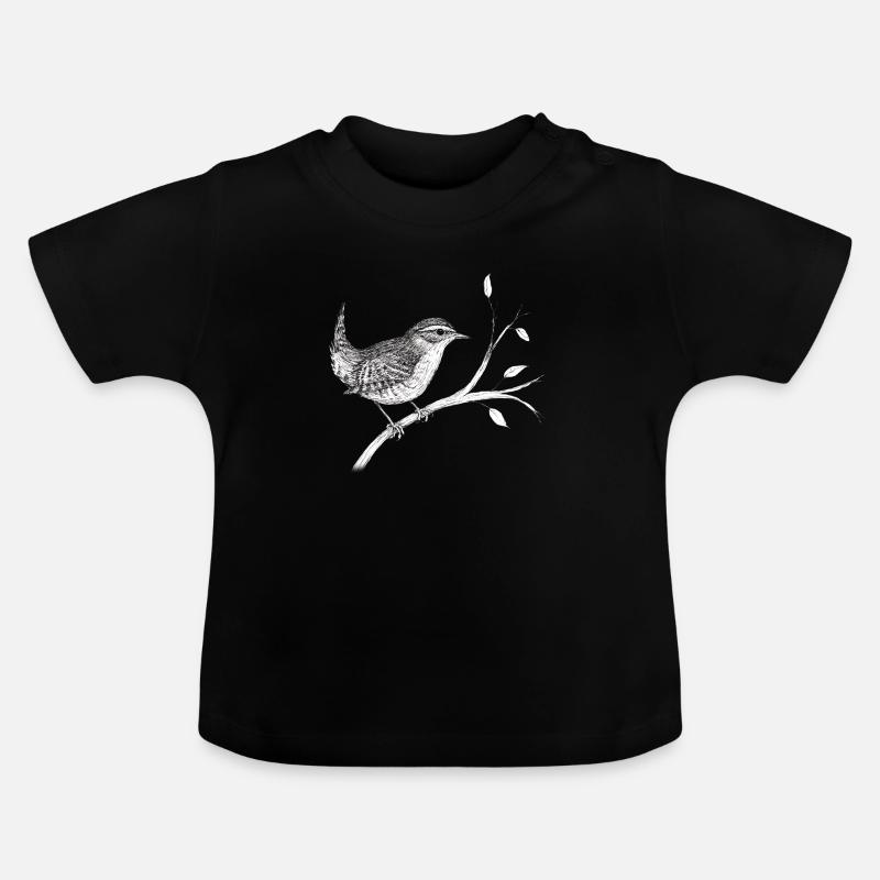 Roitelet - T-shirt bio col rond Bébé - noir