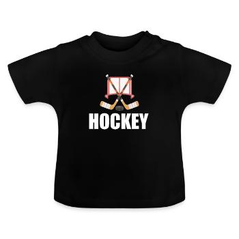 Hockey - T-shirt bio col rond Bébé - noir - Devant