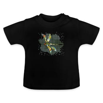 libellule - T-shirt bio col rond Bébé - noir - Devant