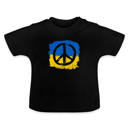znak pokoju ukrainy - Ekologiczna koszulka niemowlęca z okrągłym dekoltem