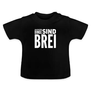 Alle Guten Dinge - Baby Bio-T-Shirt mit Rundhals - Schwarz - Vorne