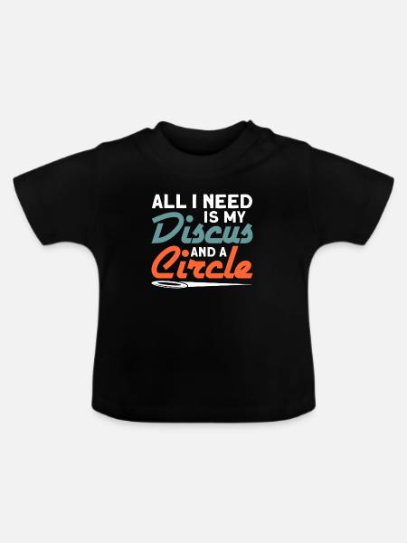 Diskuswurf Diskuswerfer Leichtathletik Diskus - Baby Bio-T-Shirt mit Rundhals - Schwarz