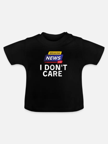 Breaking News - Baby Bio-T-Shirt mit Rundhals - Schwarz