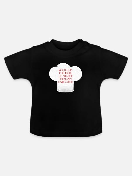 Koch Mütze - Baby Bio-T-Shirt mit Rundhals - Schwarz