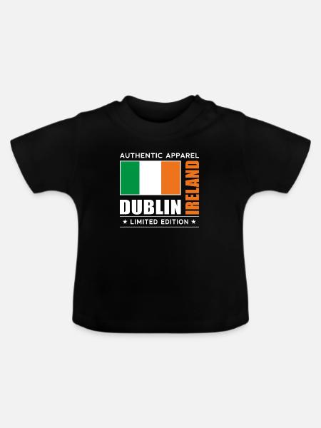 Dublin - Baby Bio-T-Shirt mit Rundhals - Schwarz