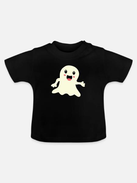 ghost 1 - Baby Bio-T-Shirt mit Rundhals - Schwarz