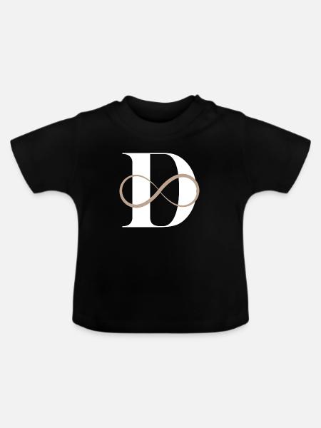 Buchstabe der Unendlichkeit - Baby Bio-T-Shirt mit Rundhals - Schwarz