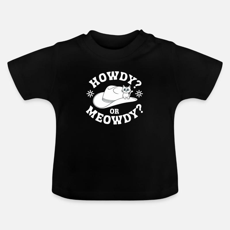 Hallo oder Mauzi? - Baby Bio-T-Shirt mit Rundhals - Schwarz