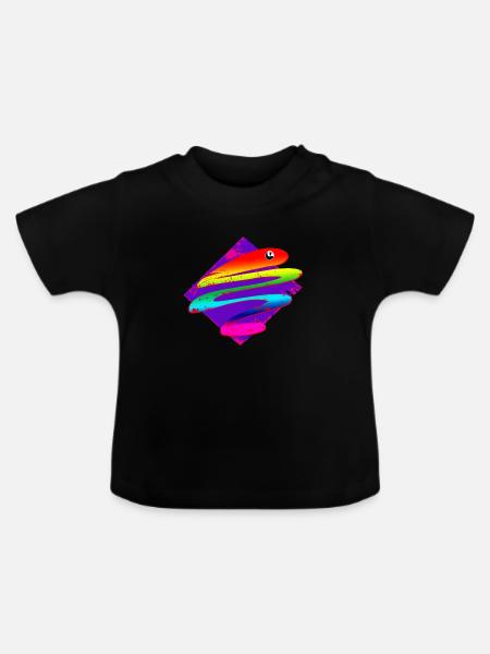 motif lettre Fantasy - T-shirt bio col rond Bébé - noir