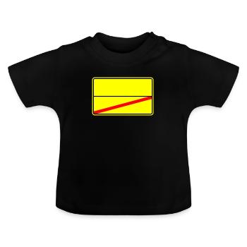 Ortsschild Vorlage - Baby Bio-T-Shirt mit Rundhals - Schwarz - Vorne