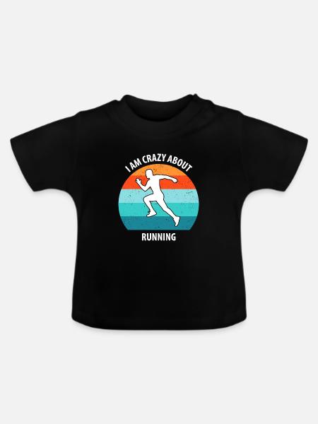Joggen - Baby Bio-T-Shirt mit Rundhals - Schwarz