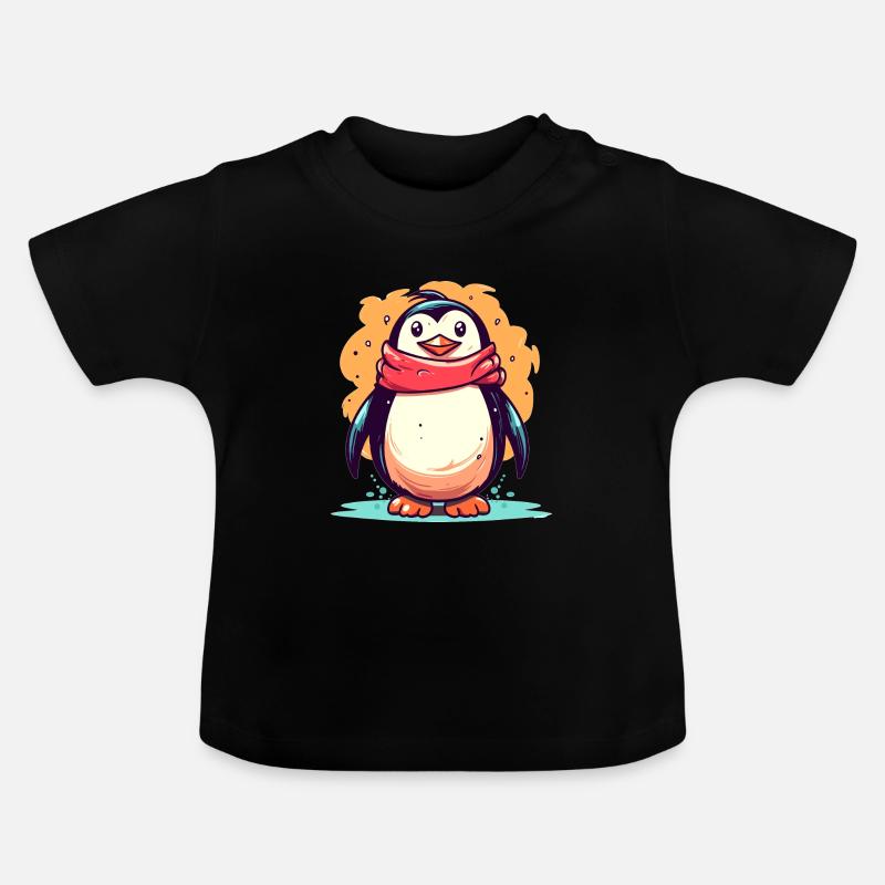 Pingouin - T-shirt bio col rond Bébé - noir