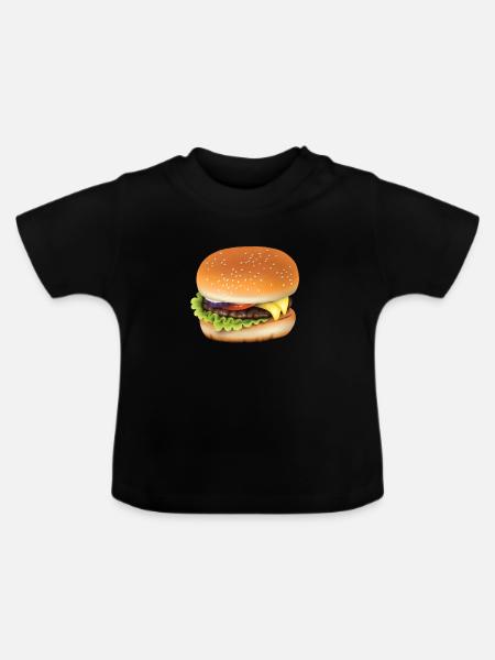 Hamburger - Baby Bio-T-Shirt mit Rundhals - Schwarz