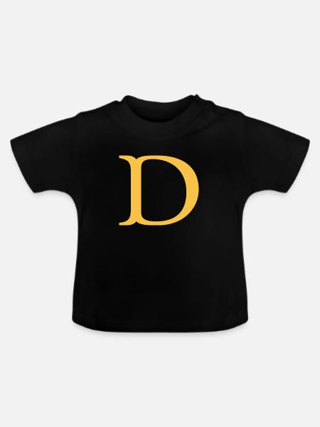 D - Baby Bio-T-Shirt mit Rundhals - Schwarz