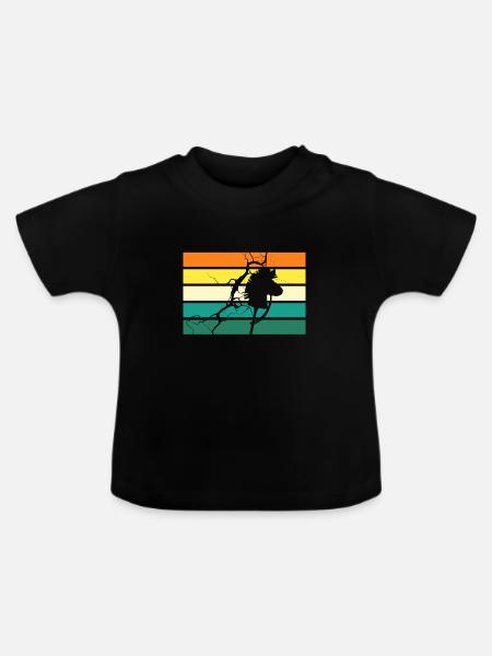 Steckenpferd Hobby Horsing - Baby Bio-T-Shirt mit Rundhals - Schwarz