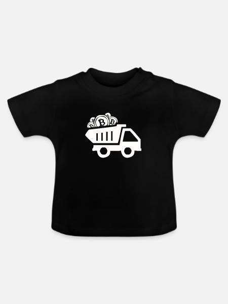 Bitcoin-Interesse - Baby Bio-T-Shirt mit Rundhals - Schwarz