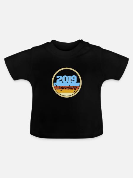 2019 2019 - Baby Bio-T-Shirt mit Rundhals - Schwarz