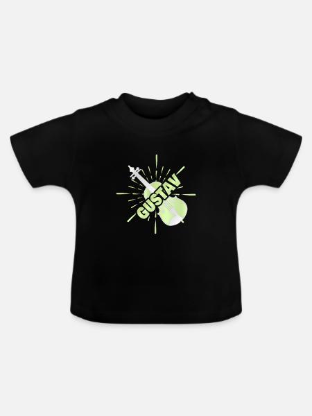Orchester Gustav - Baby Bio-T-Shirt mit Rundhals - Schwarz
