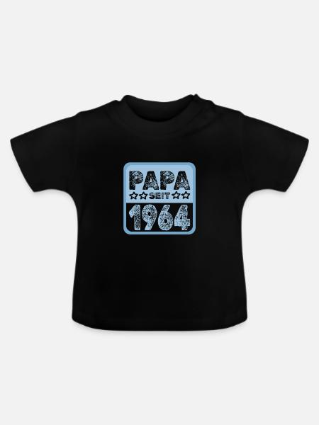 seit 1964 - Baby Bio-T-Shirt mit Rundhals - Schwarz
